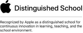apple distinguished school badge